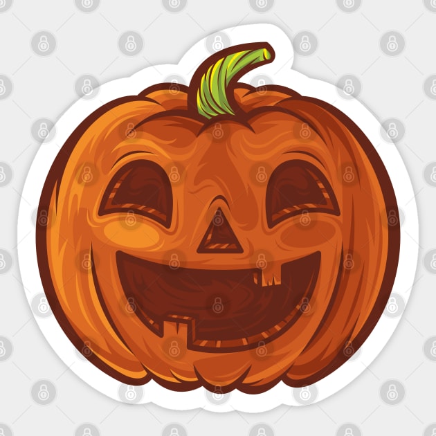 Cute Pumpkin Sticker by BeataObscura